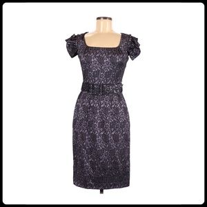 Adrianna Papell cocktail dress lace detail size 4